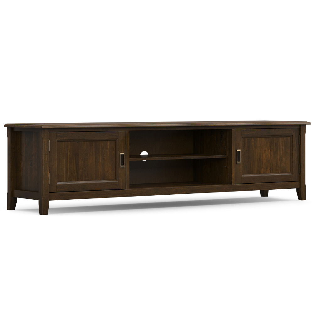 Burlington - Low TV Media Stand - Mahogany Simpli-Home