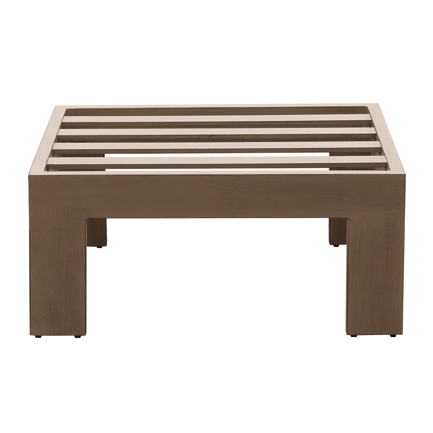 Patio Indoor Outdoor Aluminum Ottoman Footstool With Cushion Home Essentials