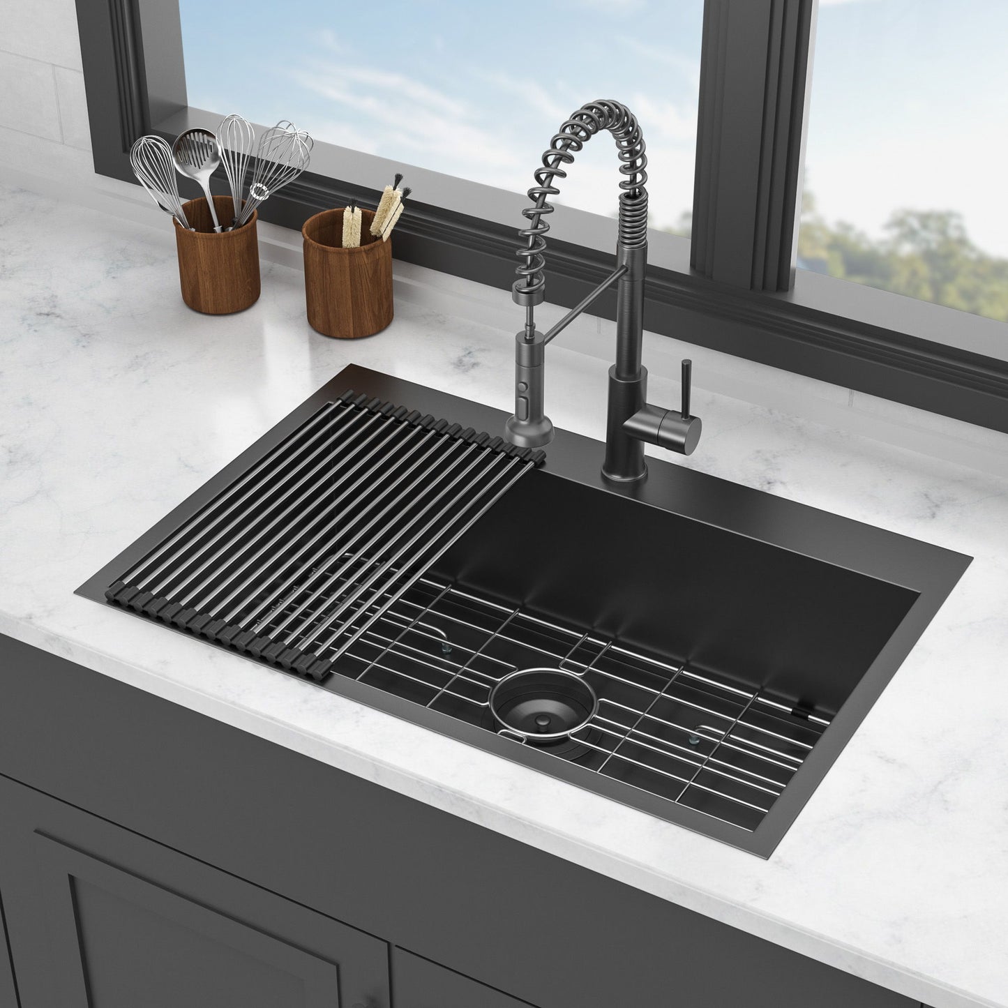 Drop In Kitchen Sink, 16 Gauge Stainless Steel, Topmount Daily Nest
