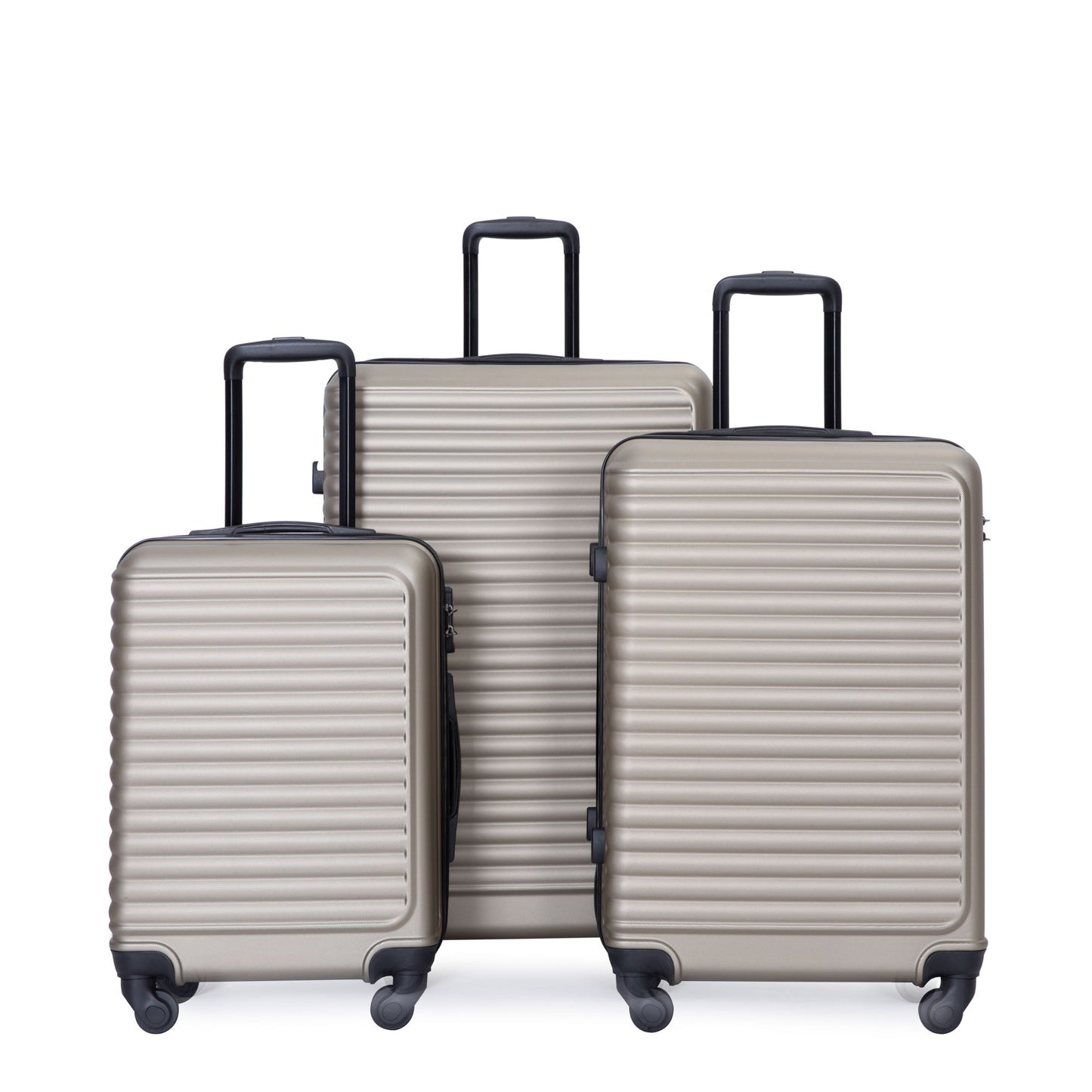 3 Piece Luggage Sets Lightweight Suitcase With Two Hooks, Spinner Wheels, Tsa Lock Daily Nest