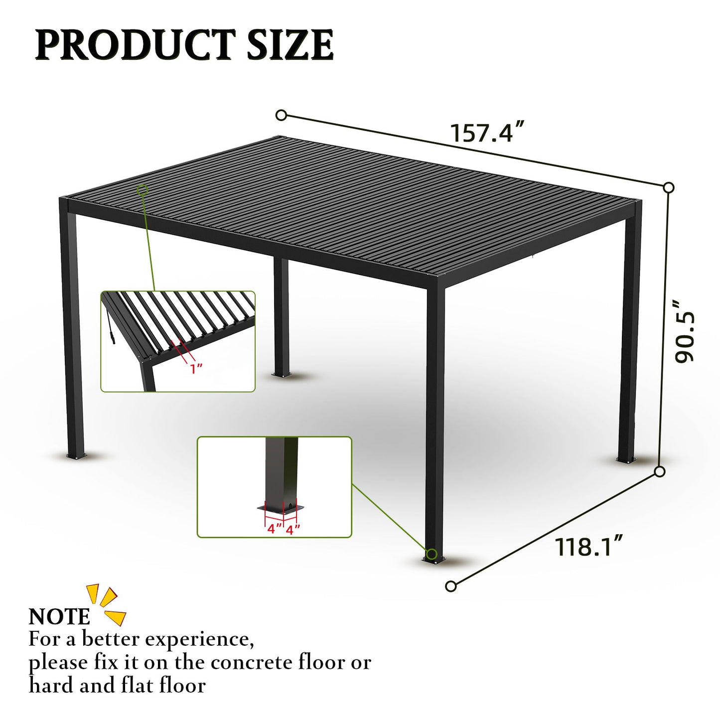 Premium Louver Pergola Aluminium Frame & Louvers Home Essentials