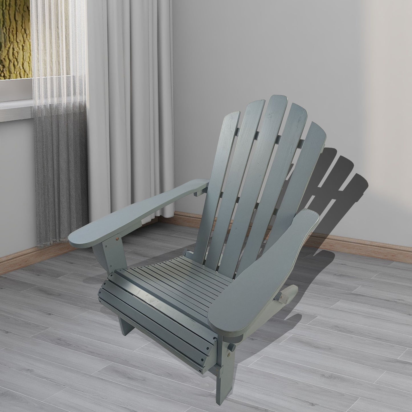 Outdoor Or Indoor Adirondack Chair - Walnut Home Essentials