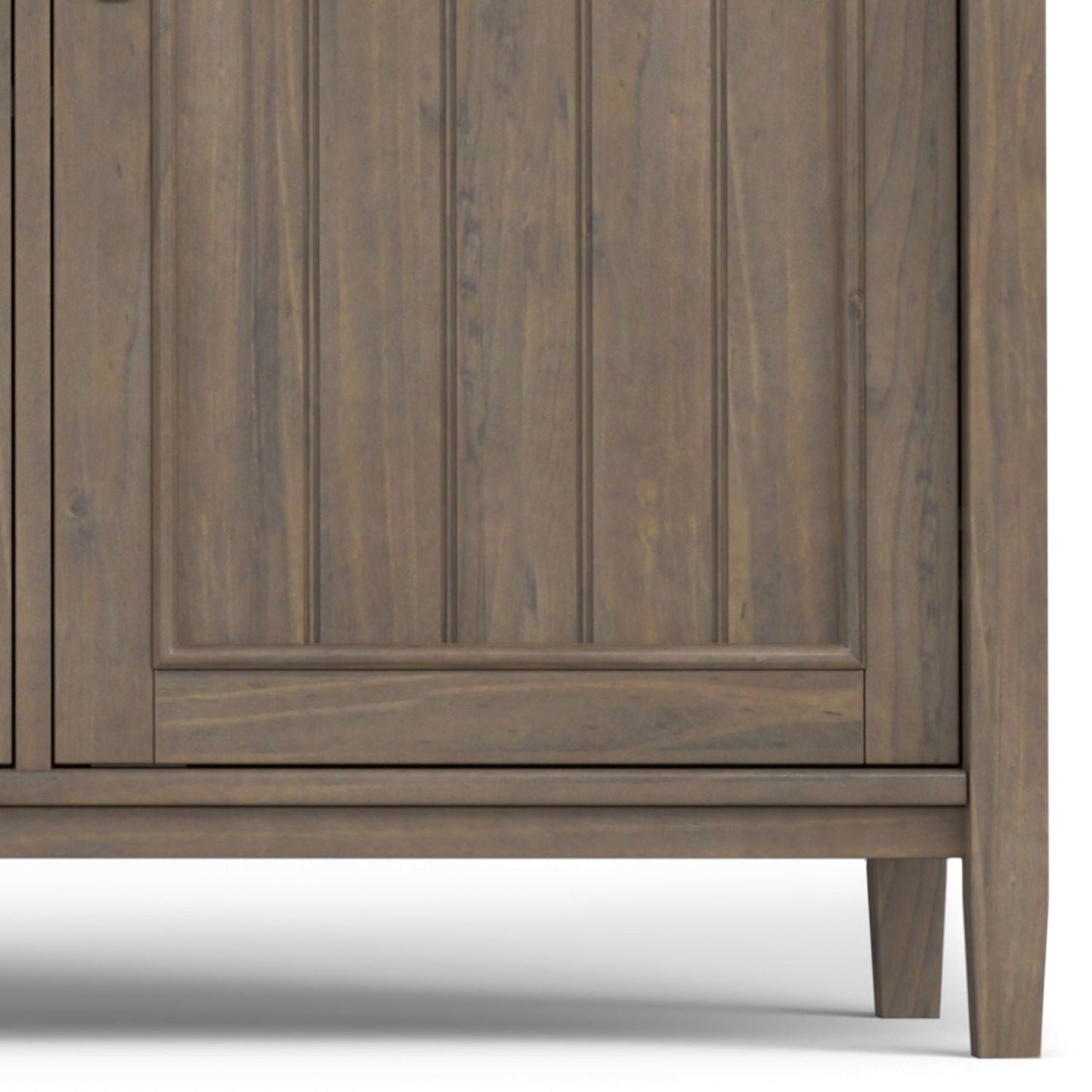 Lev - Wide Storage Cabinet - Smoky Brown Simpli-Home