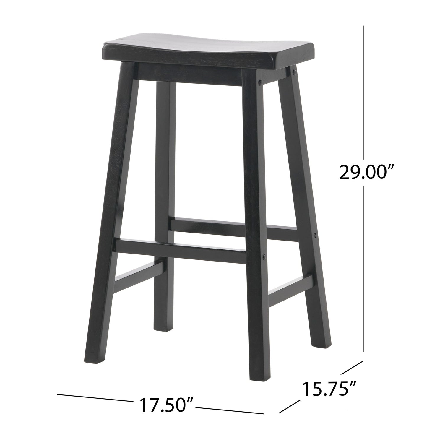 Saddle Stool - Black Noble House