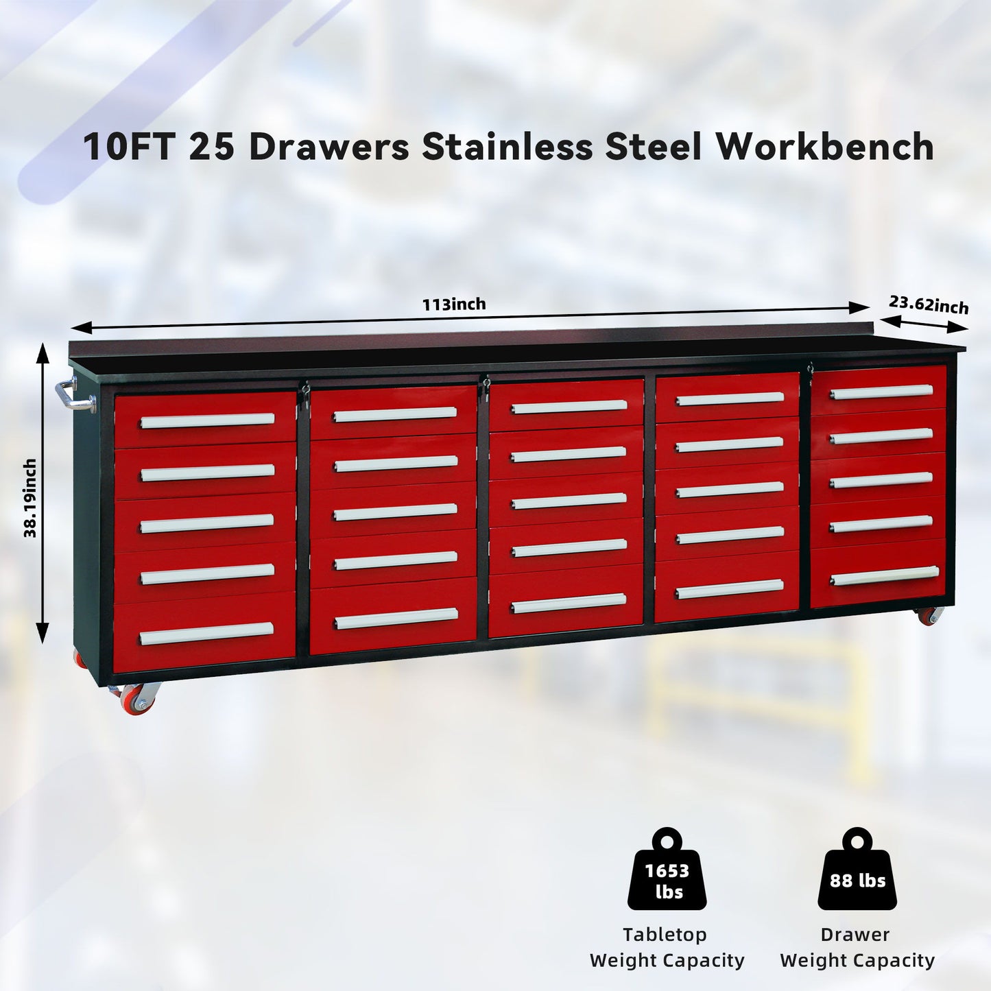 Workbench With Storage Drawers (25 Drawers) Daily Nest