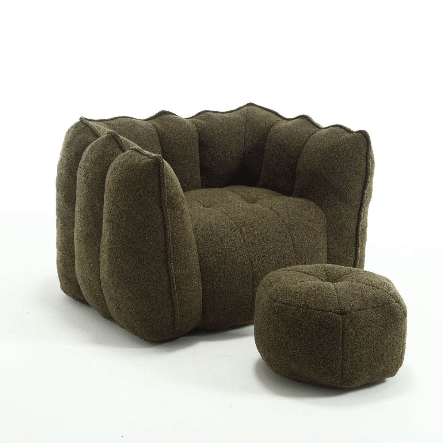Soft Chenille Bean Bag Chair With High Resilient Foam Home Essentials