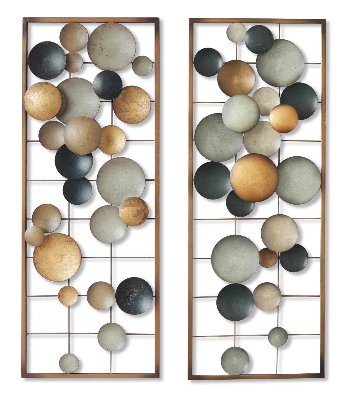 11x29 Metal Wall Decor - Pearl Silver Classy Living