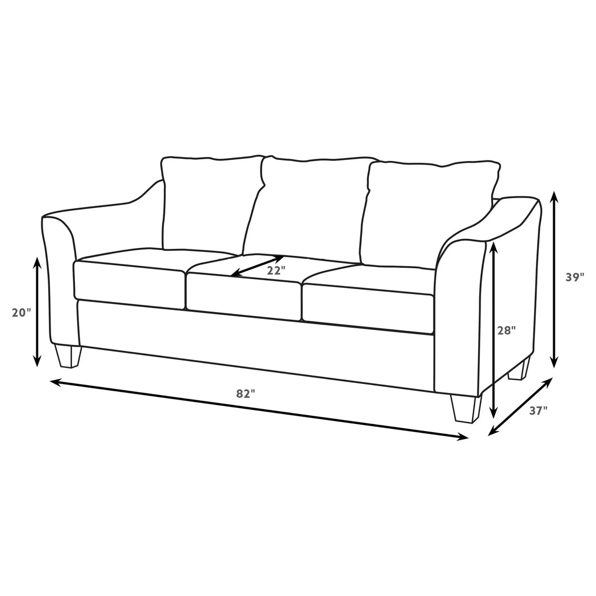 Alcazar - Arm Sofa - Sand Furniture Max