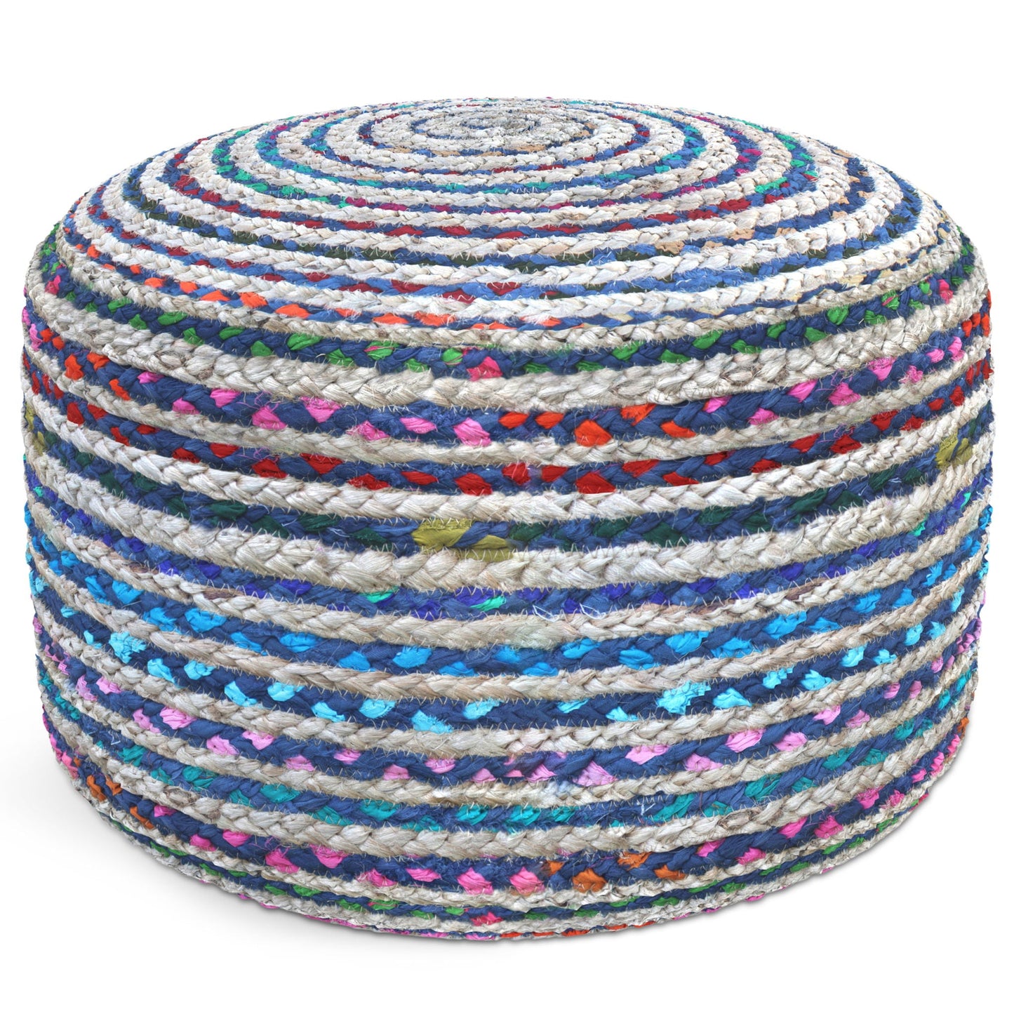 Margo - Handcrafted Round Pouf Simpli-Home