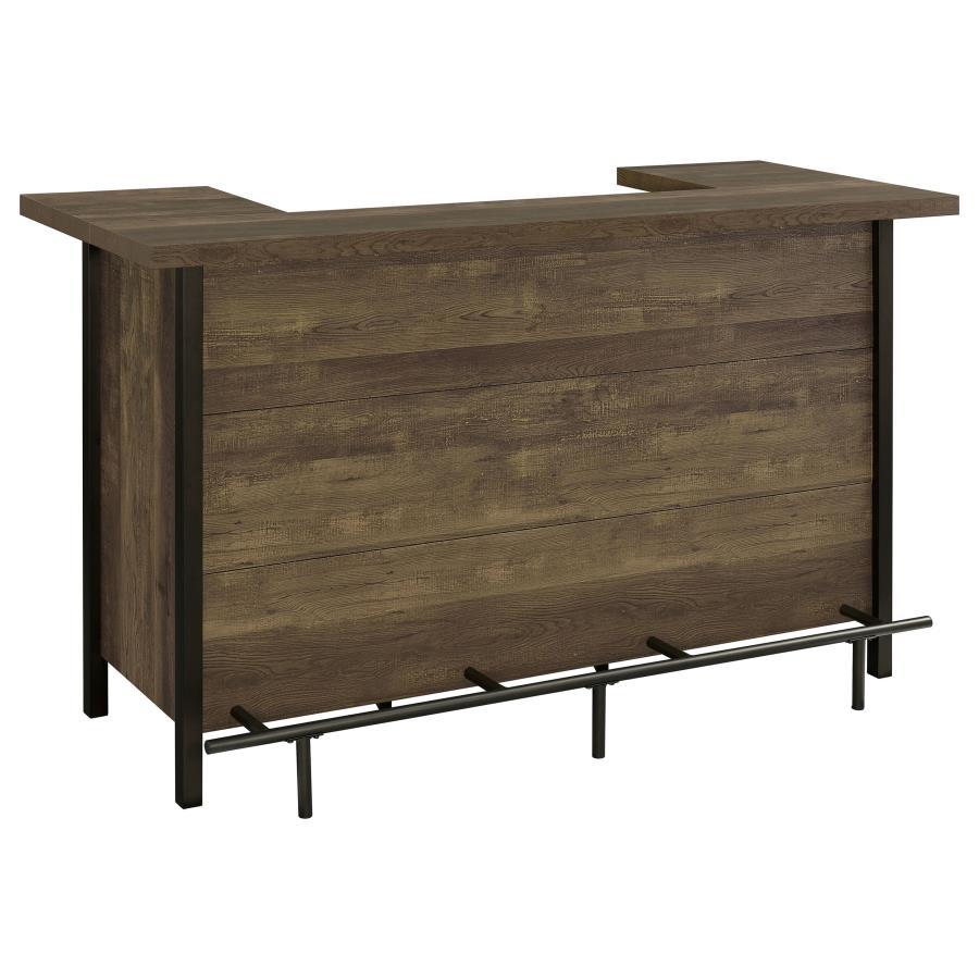 Bellemore - Freestanding Home Bar Wine Cabinet - Rustic Oak CoasterEssence