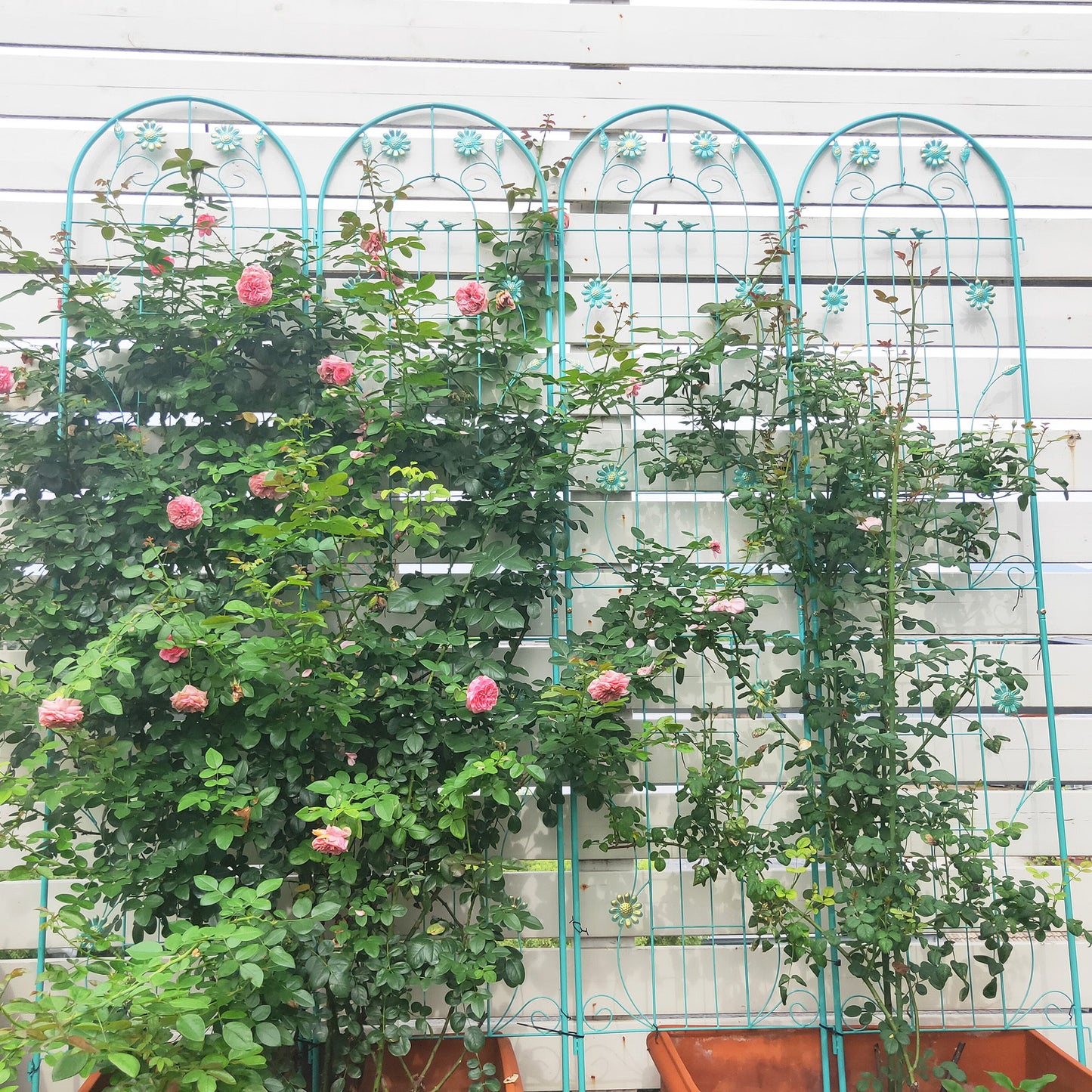Metal Garden Trellis Rustproof Trellis For Climbing Plant Outdoor Flower Support Daily Nest