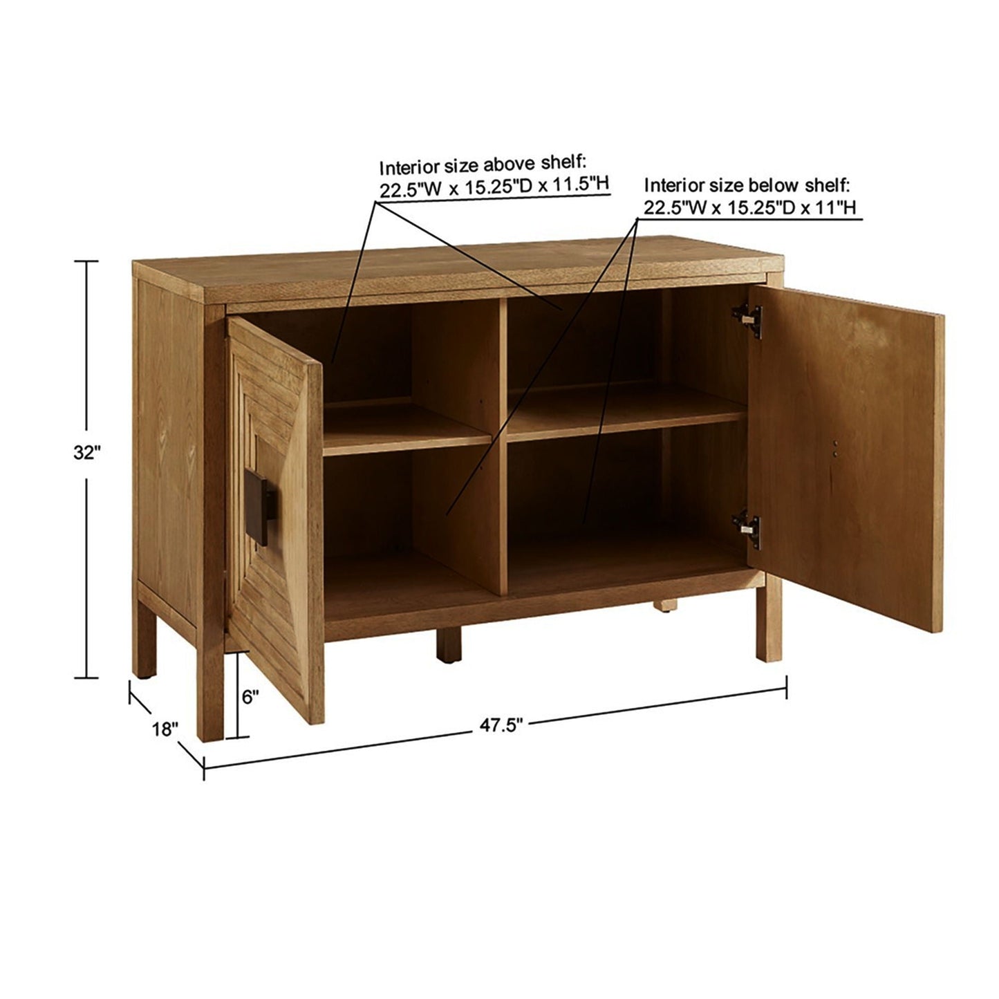 Accent Cabinet With Adjustable Shelves - Natural JLA