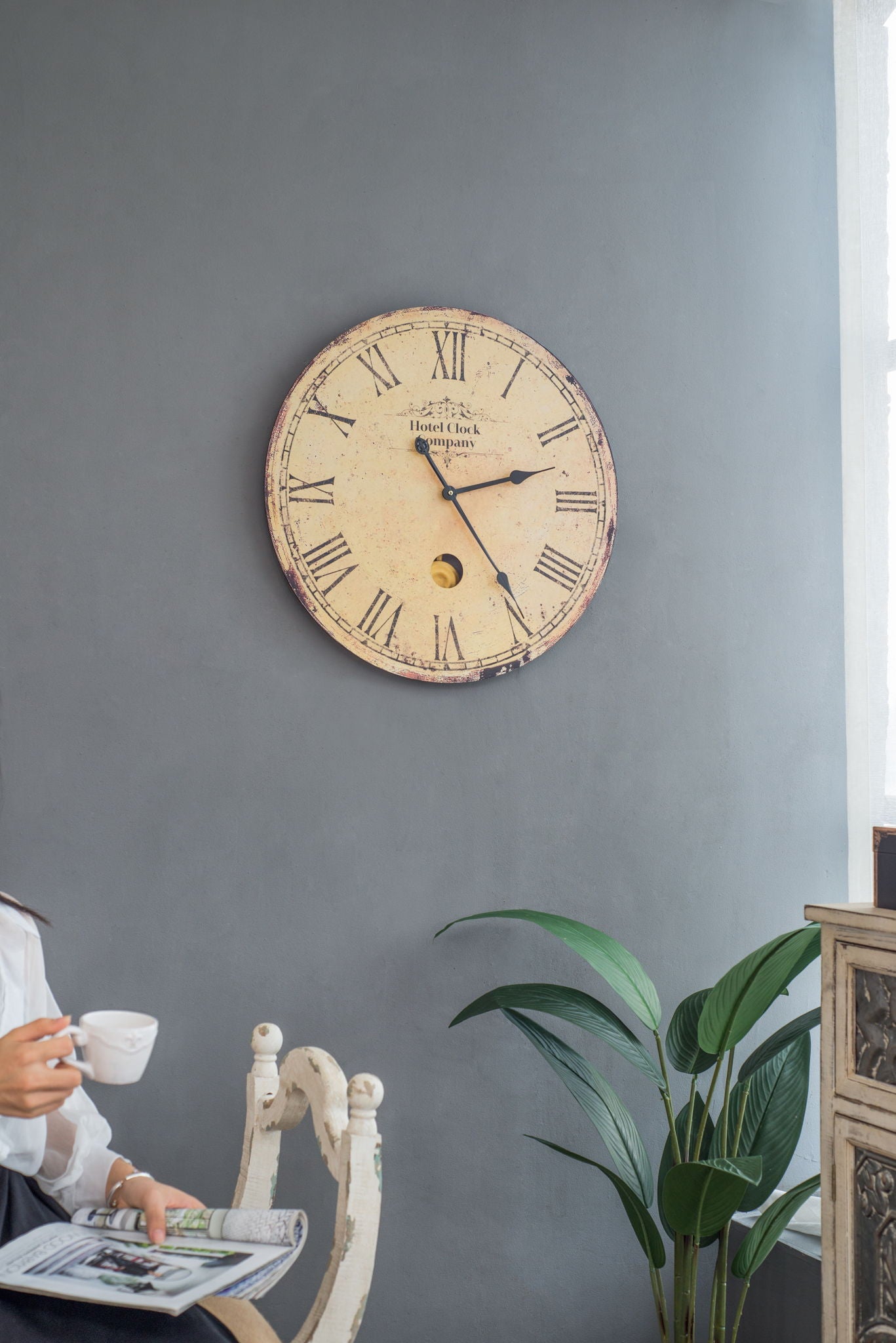 Wall Clock - Beige Daily Nest