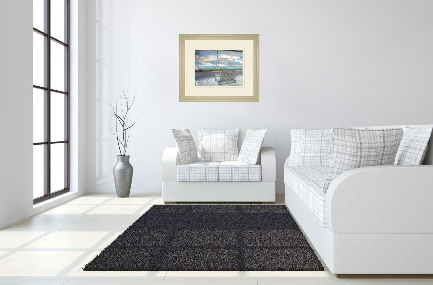 Swing At The Beach By Celebrate Life Gallery - Blue Classy Art