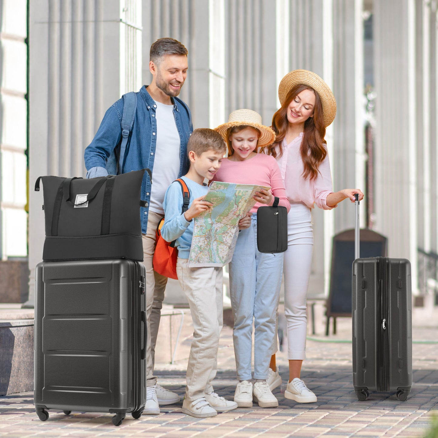 2 Piece Luggage Set With Bags Expanable Spinner Wheels ABS Lightweight Suitcase With Tsa Lock 20" / 24" Daily Nest