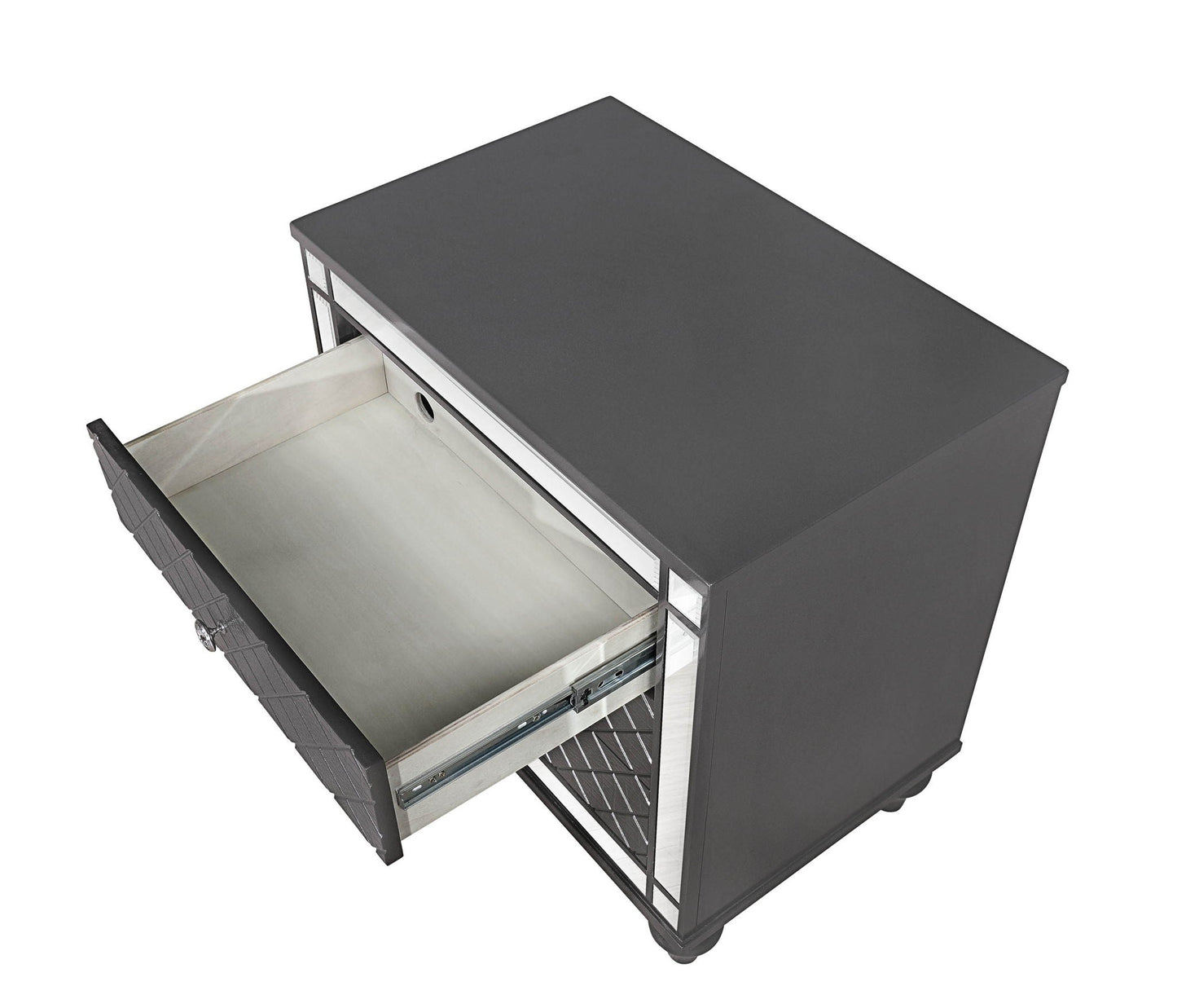 Refino - Nightstand - Dark Gunmetal Crown Mark