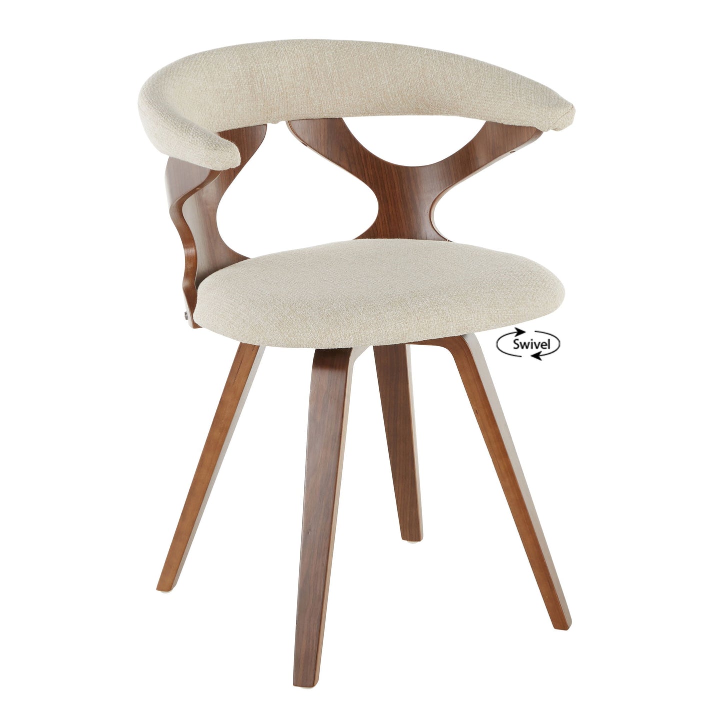 Gardenia - Mid-Century Modern Dining Chair With Swivel Lumi Source