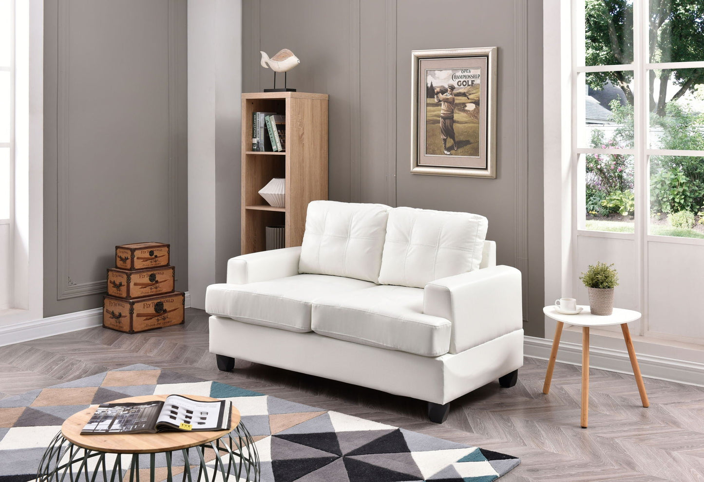 Stylish Transitional Loveseat For Two Glory Furniture