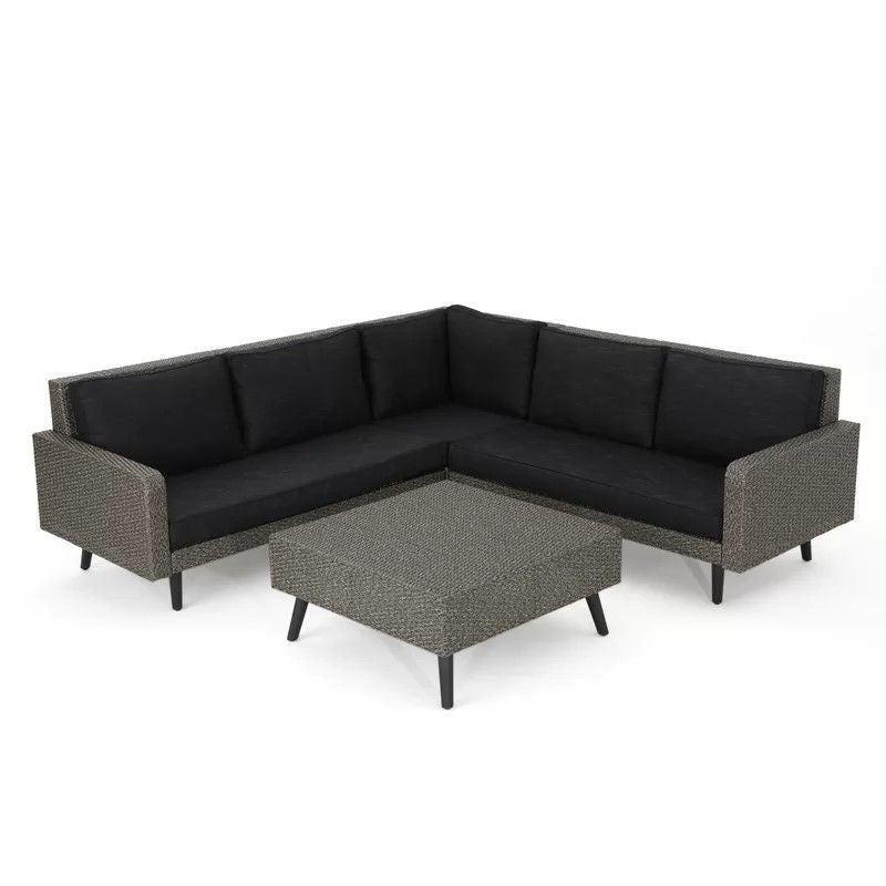 Tahiti - Sofa Set - Black Noble House