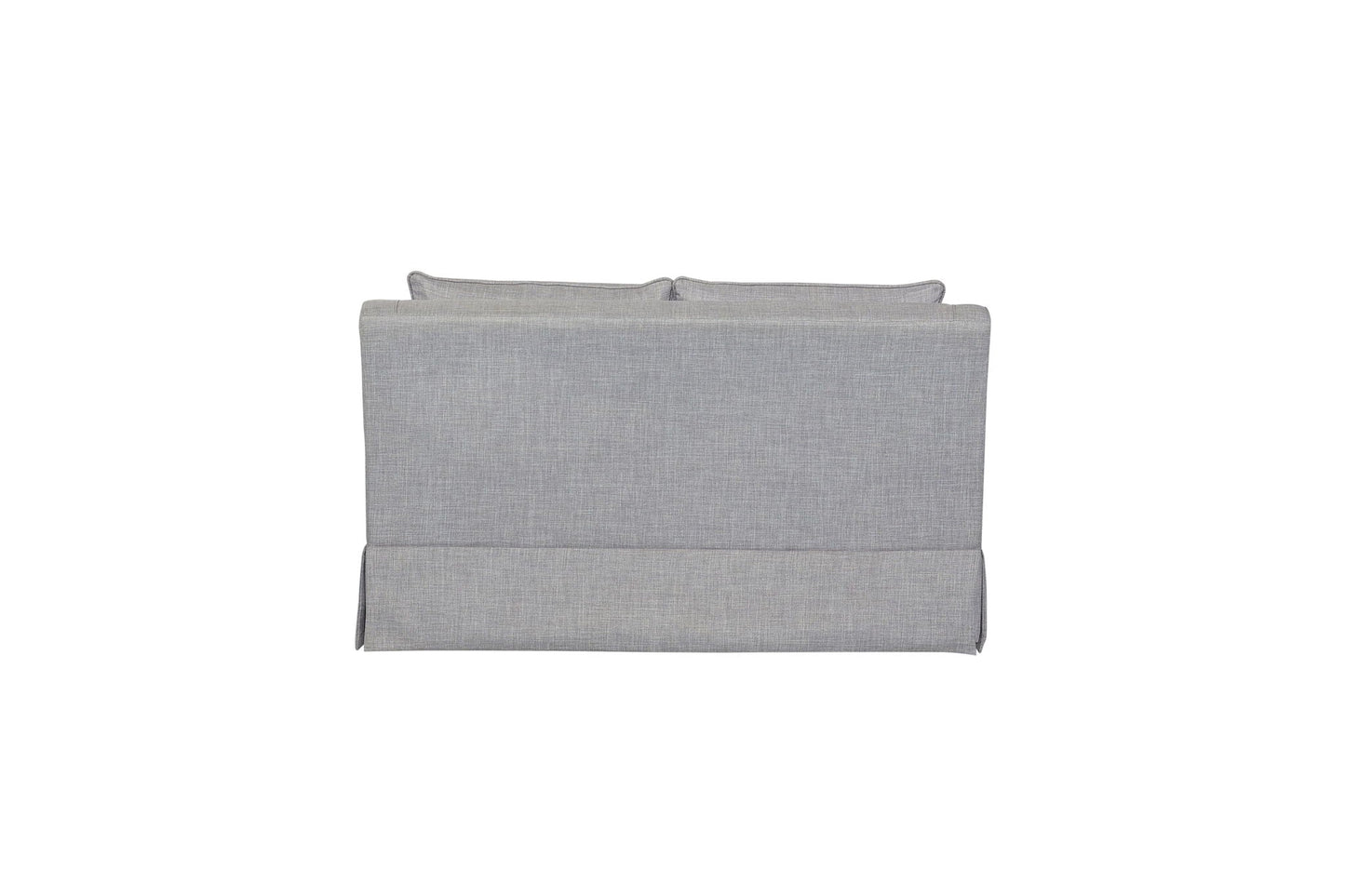 Loveseat With Skirt And Reversable Cushions And 2 Pillows - Light Gray Bernards Furniture
