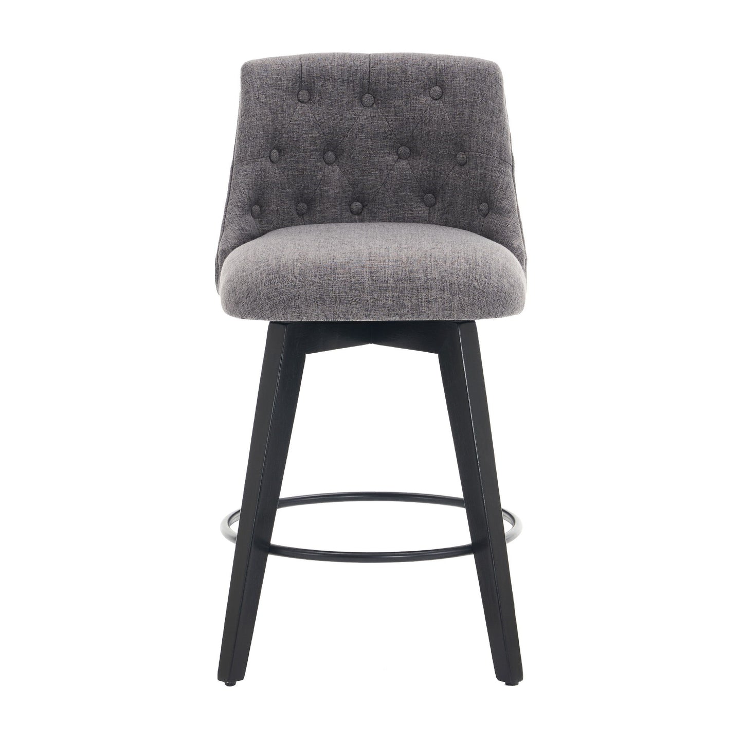 Swivel Bar Stools & Button Tufted Back (Set of 2) Home Essentials