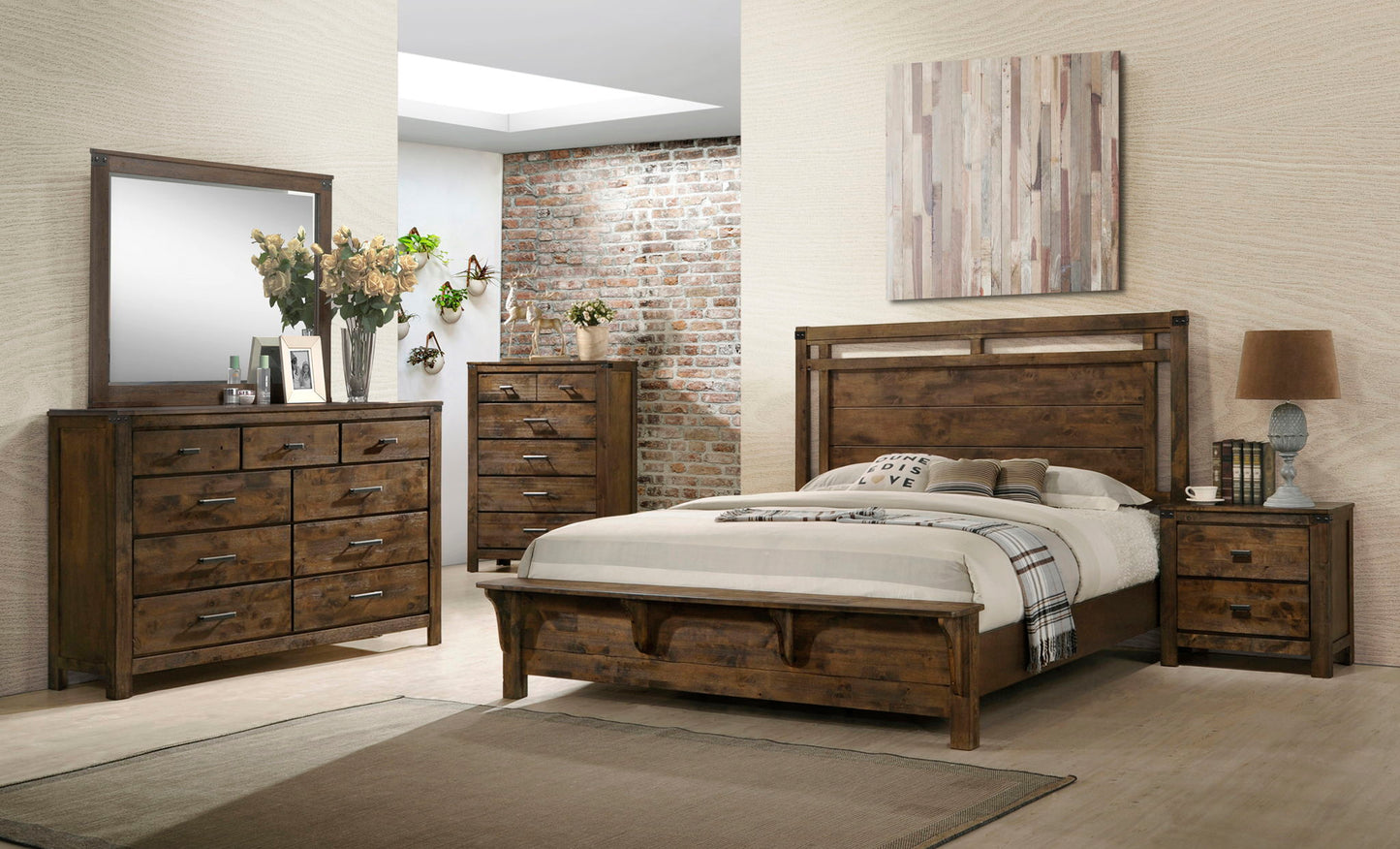 Curtis - Panel Bed Crown Mark