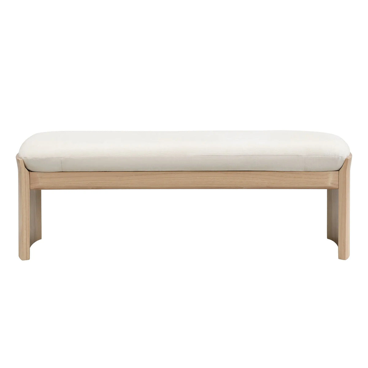 Footstool With Soft Cushion For Living Room - Beige / Natural Noble House