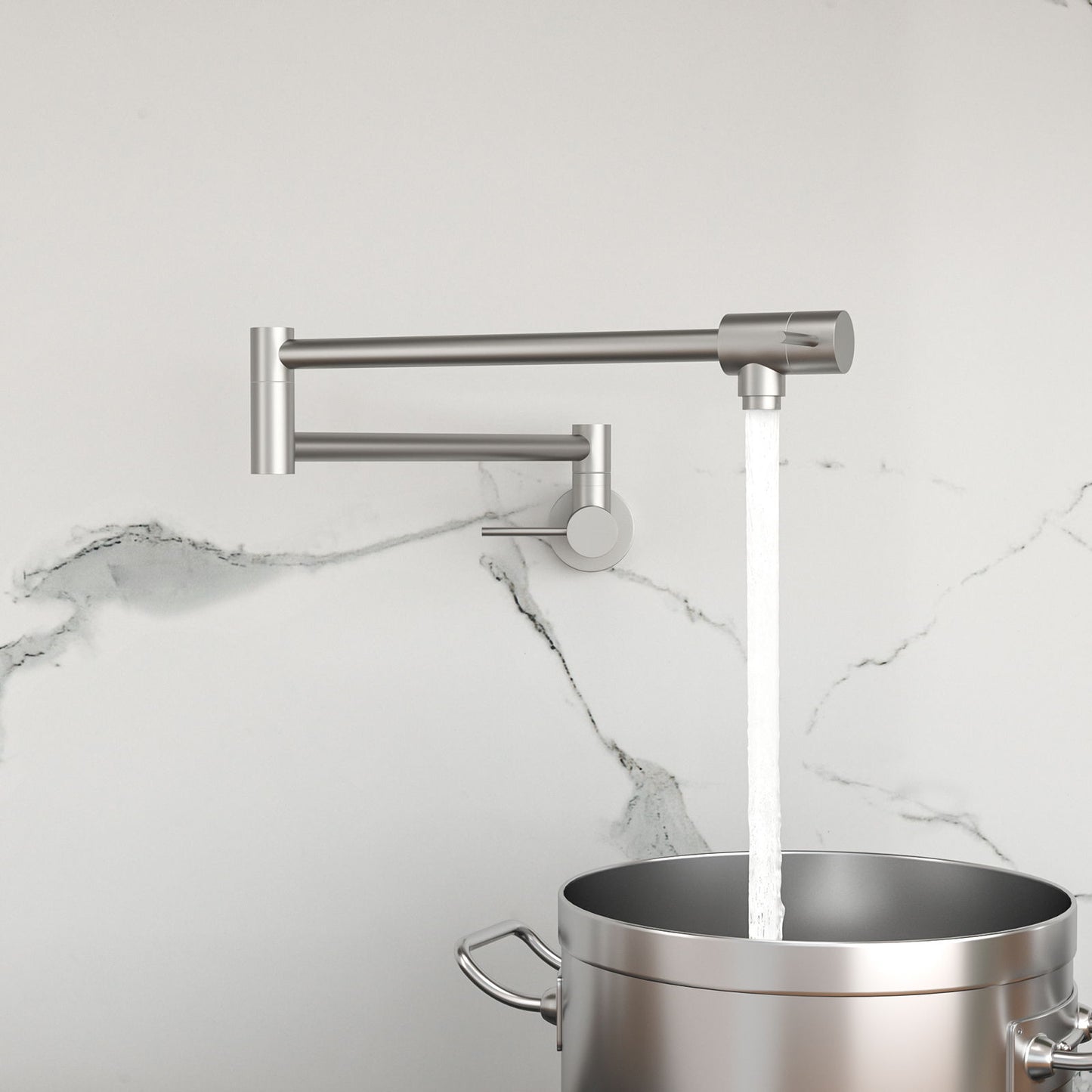 Modern Design Pot Filler Faucet Wall Mount Kitchen Sink, Folding Stretchable Daily Nest