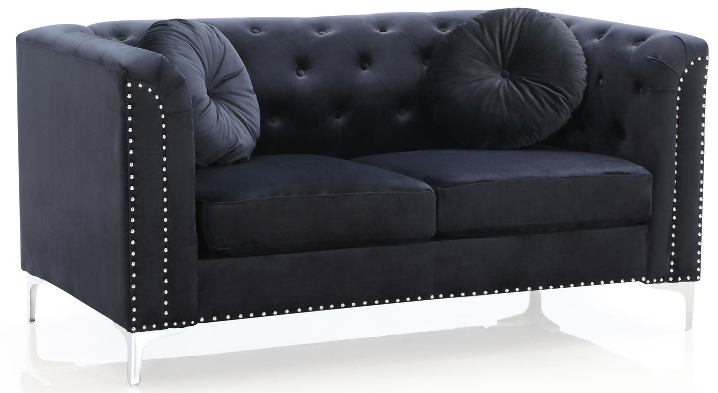Stylish Sloped Arm Loveseat Glory Furniture