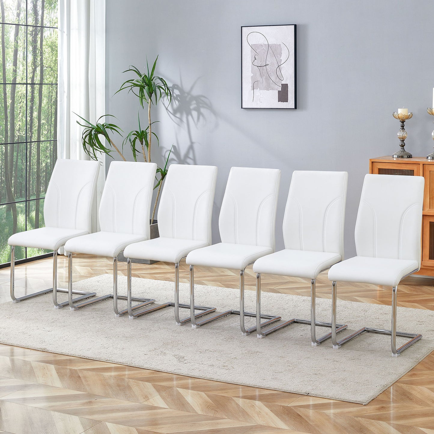 Modern Dining Chairs With High Backrest And Sturdy Legs Home Essentials