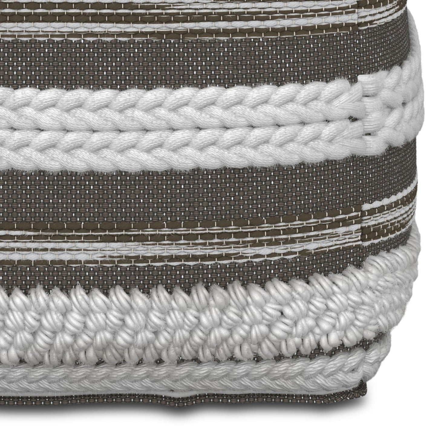 Sommer - Handcrafted Square Pouf Simpli-Home