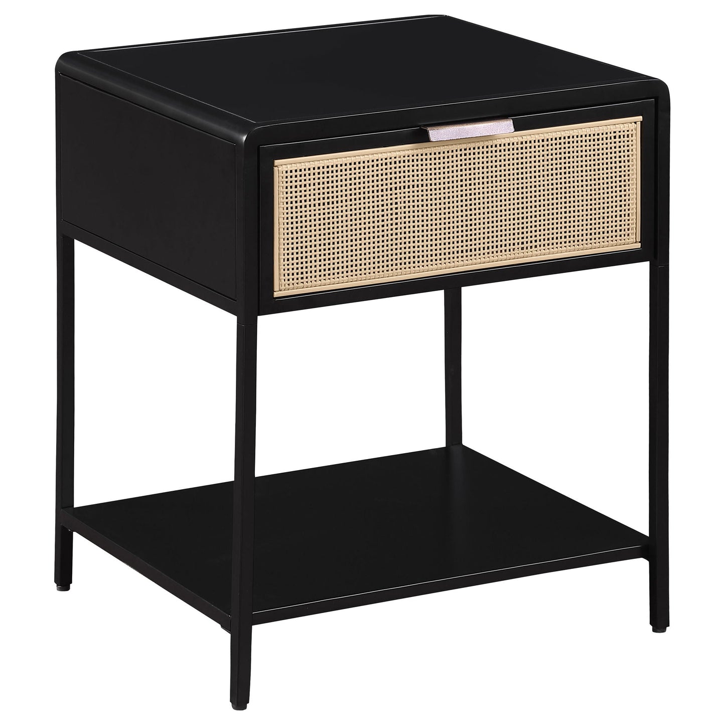 Amherst - 1-Drawer Radio Weave Rattan Metal Side Table Coaster Fine Furniture