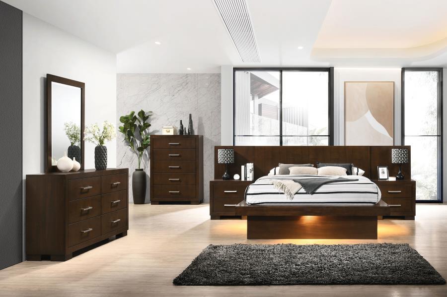 Jessica - Wood LED Panel Bed CoasterEssence