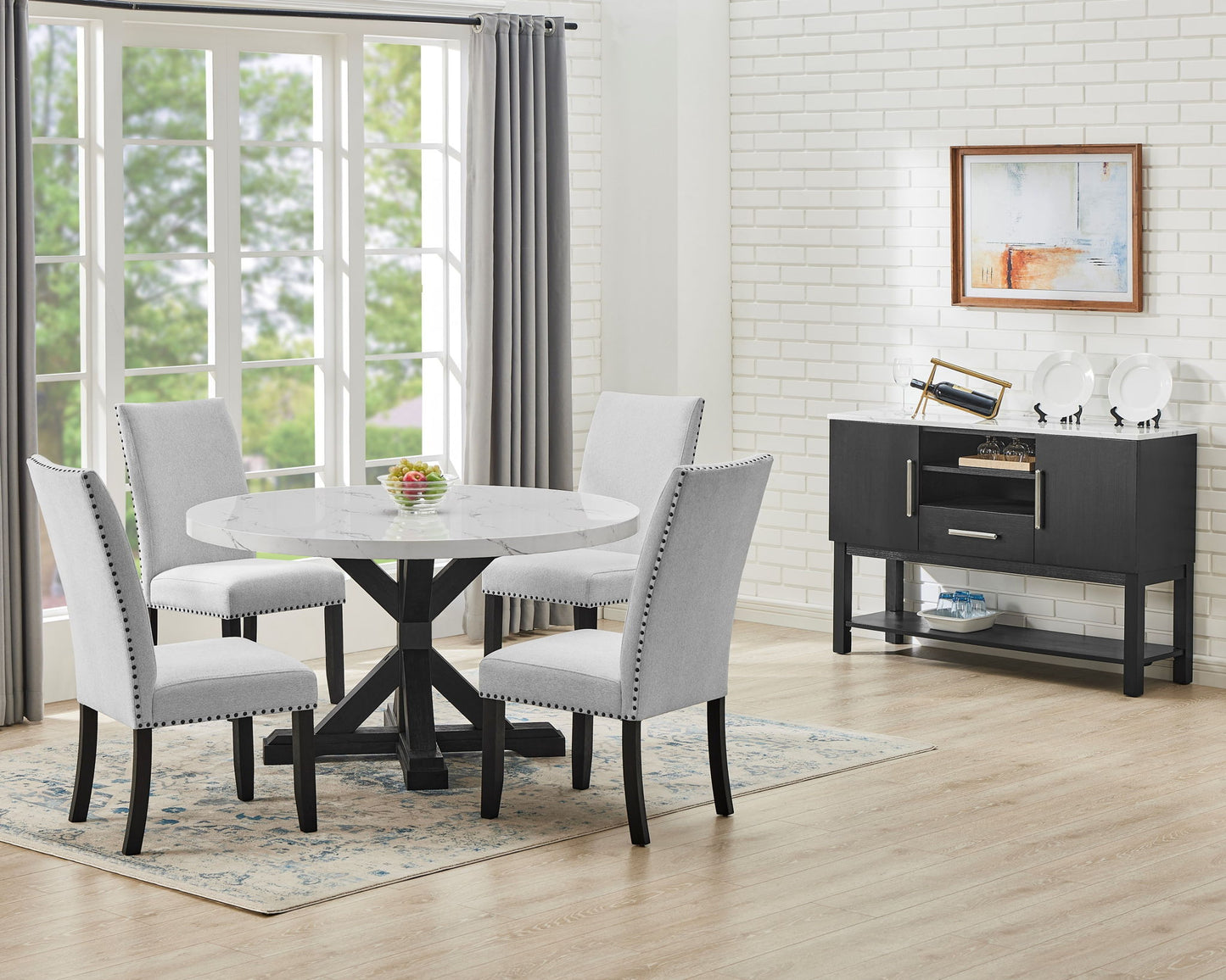 Vance - Side Board - Charcoal / White Crown Mark