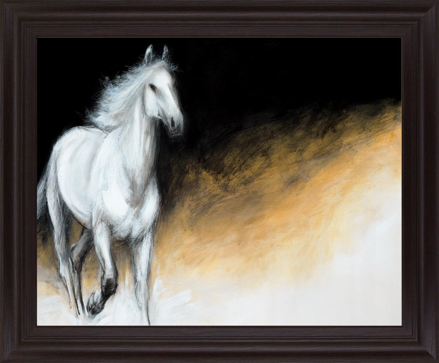 Wild Ember Stallion - 28" x 34" Framed Wall Art Classy Art