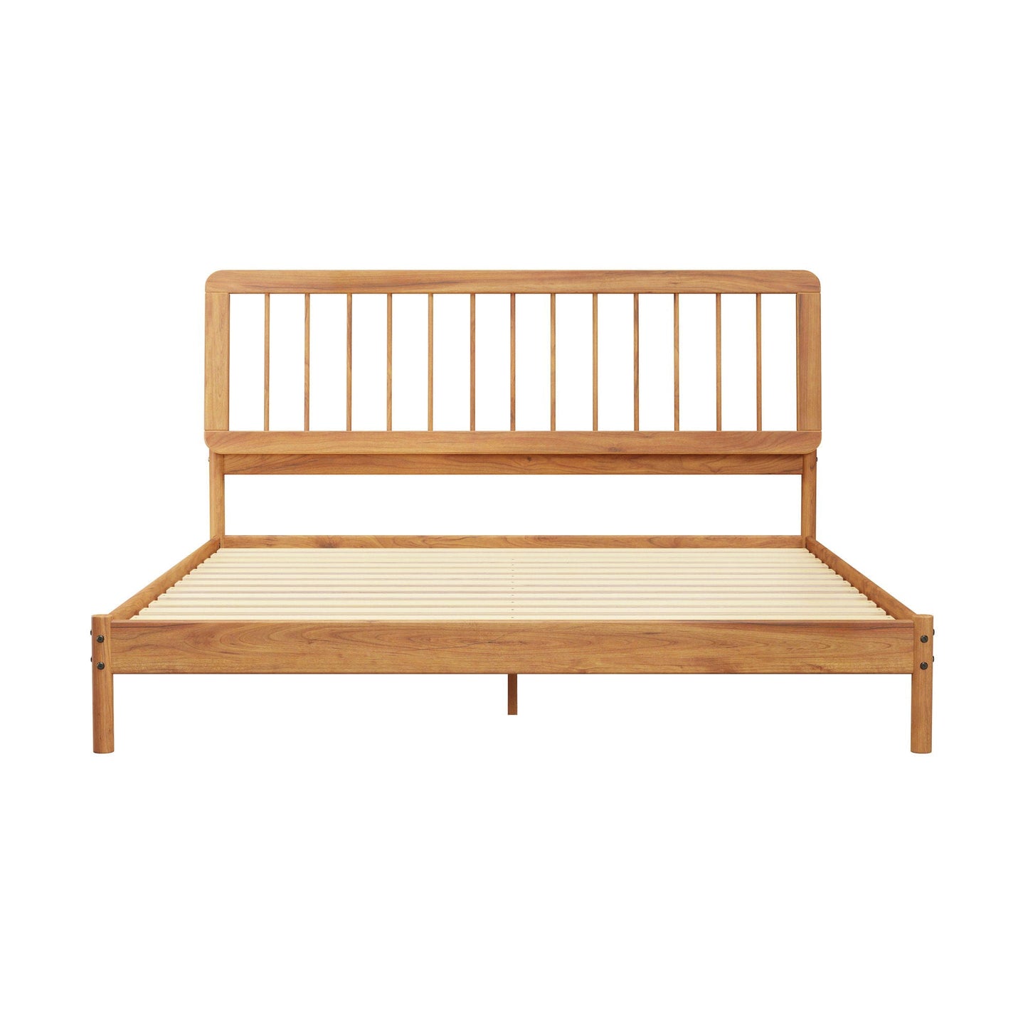 King Spindle Bed Mid Century Modern - Caramel Walker Edison