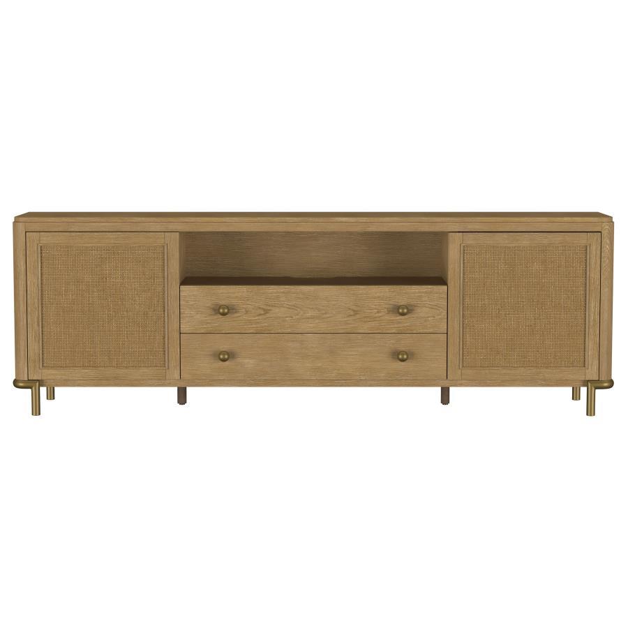 Arini - Rattan Cane 2-Door TV Stand Media Console Coaster Fine Furniture