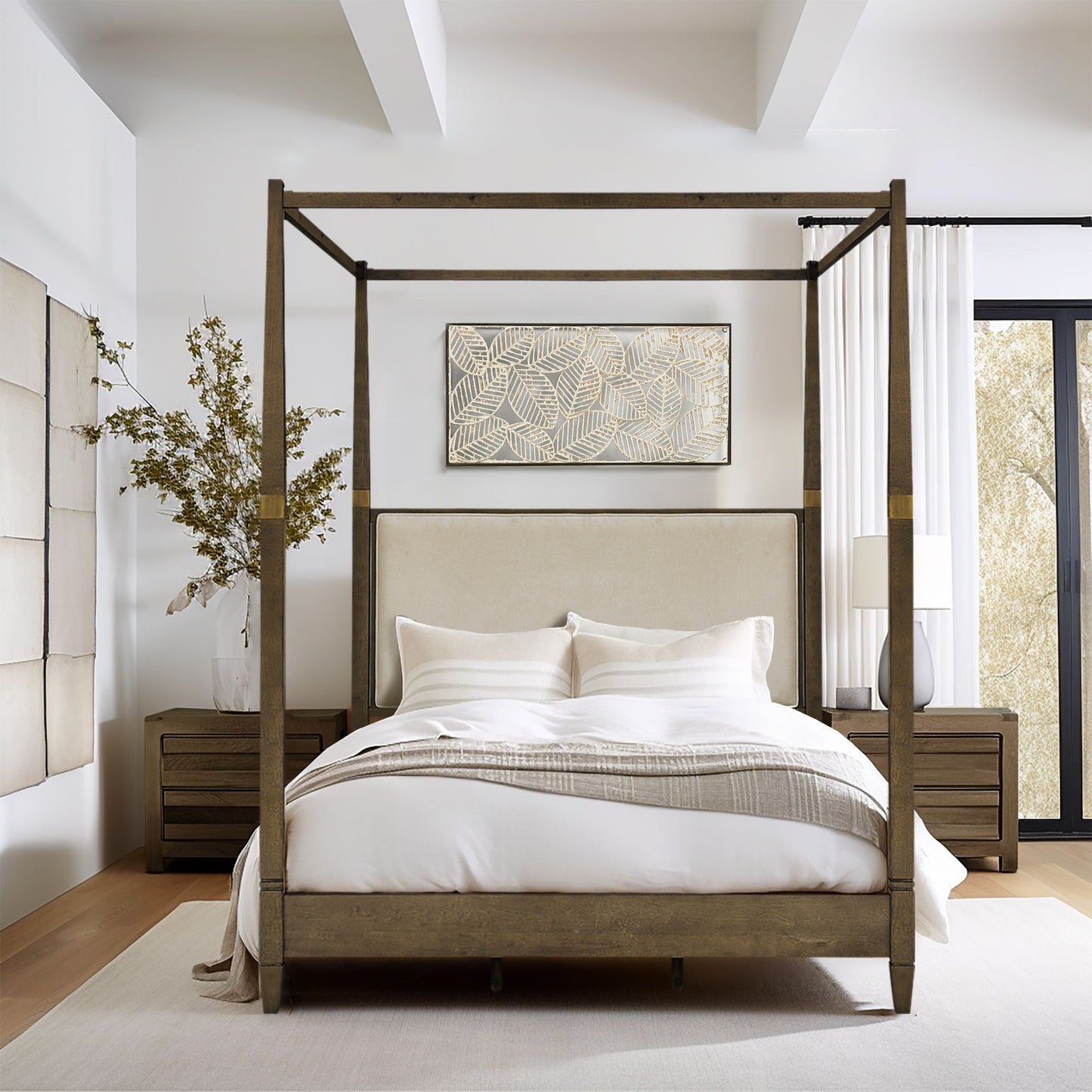 Baylor - Queen Canopy Bed - Brown Madison Park