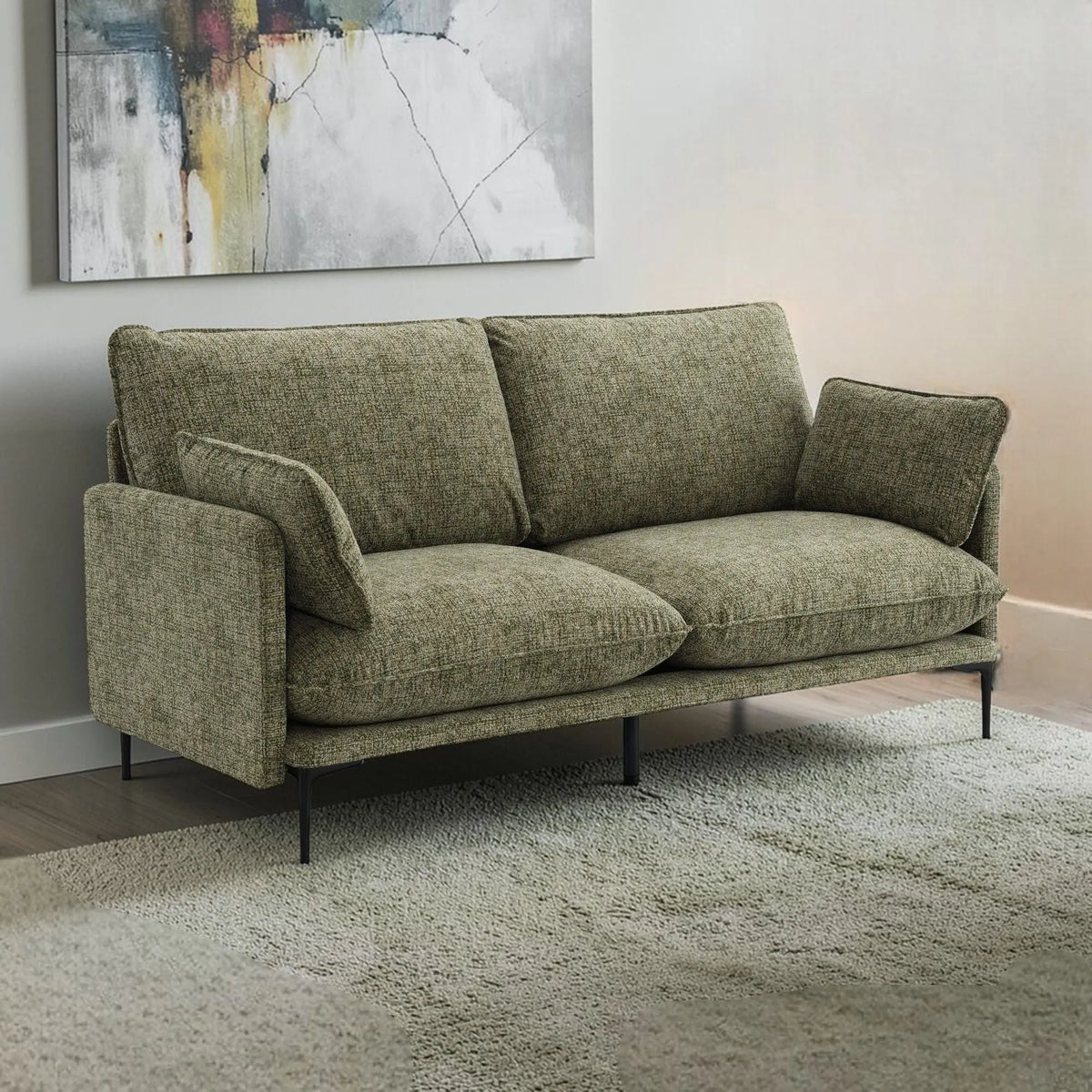 Dalton - Sofa With 2 Pillows - Green Acme