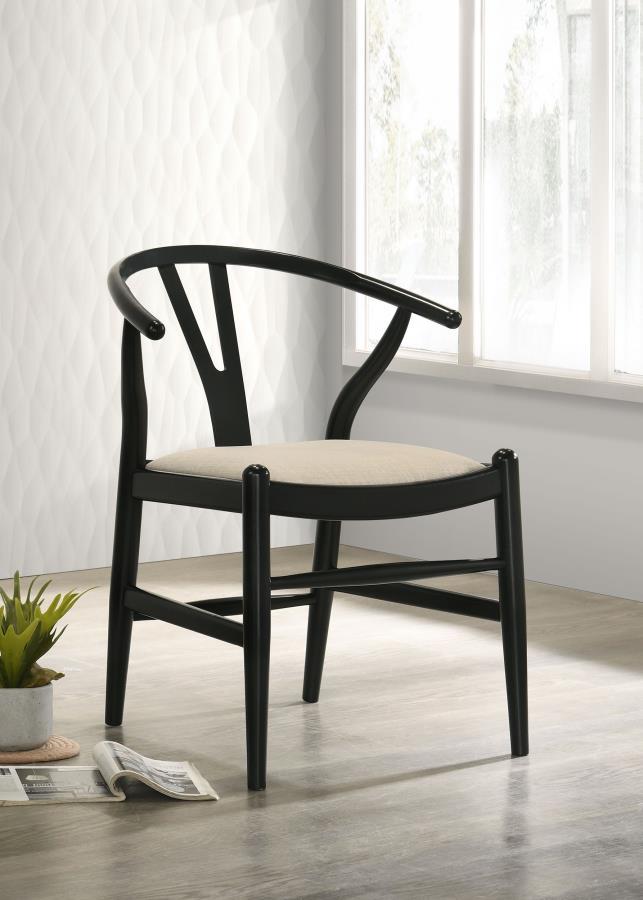 Crestmont - Wood Wishbone Dining Side Chair (Set of 2) - Black Coaster Fine Furniture