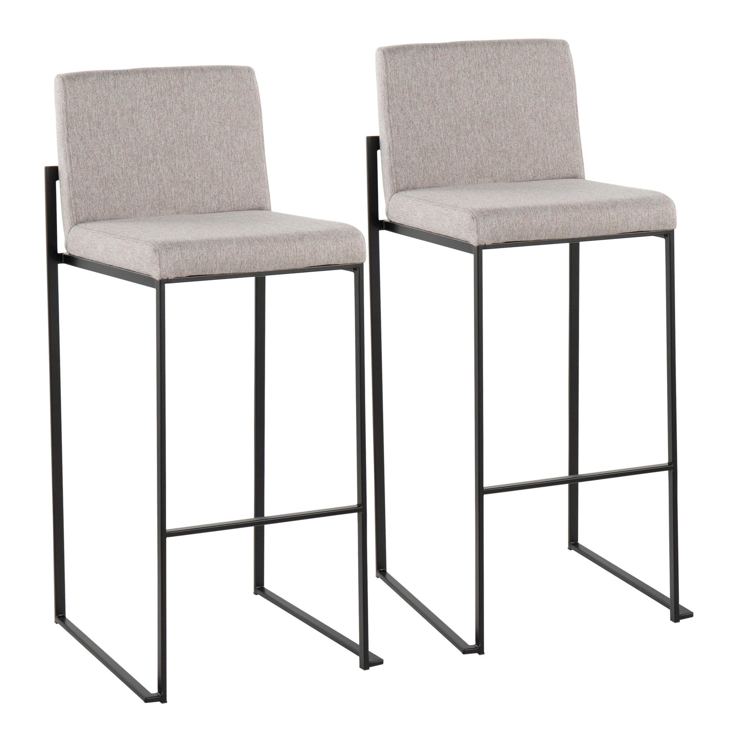Fuji - Contemporary High Back Barstool Elegant Design Lumi Source