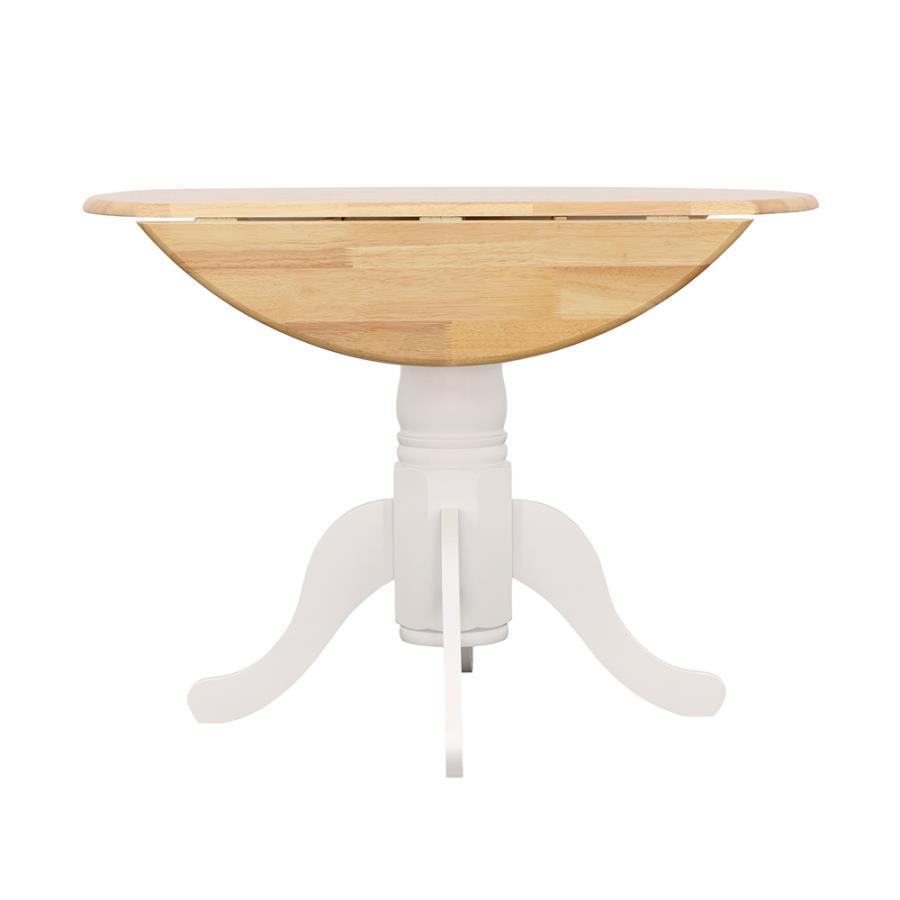Allison - Round Drop Leaf Extension Dining Table - White CoasterEveryday