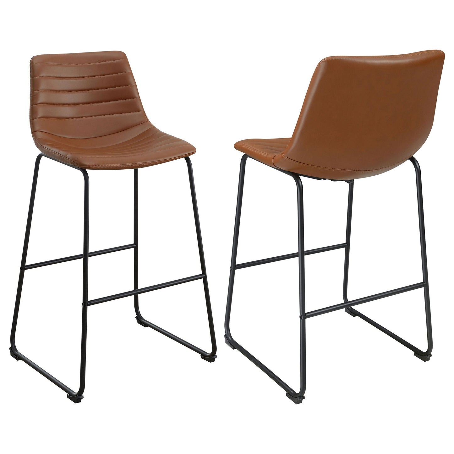 Zuni - Faux Leather Upholstered Bar Chair (Set of 2) CoasterEveryday