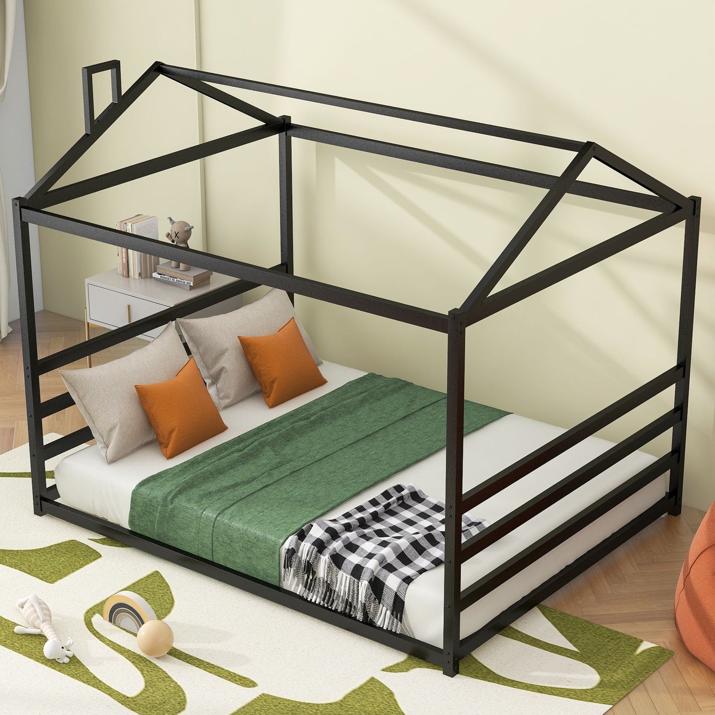 Metal House Shape Platform Bed Dreamland