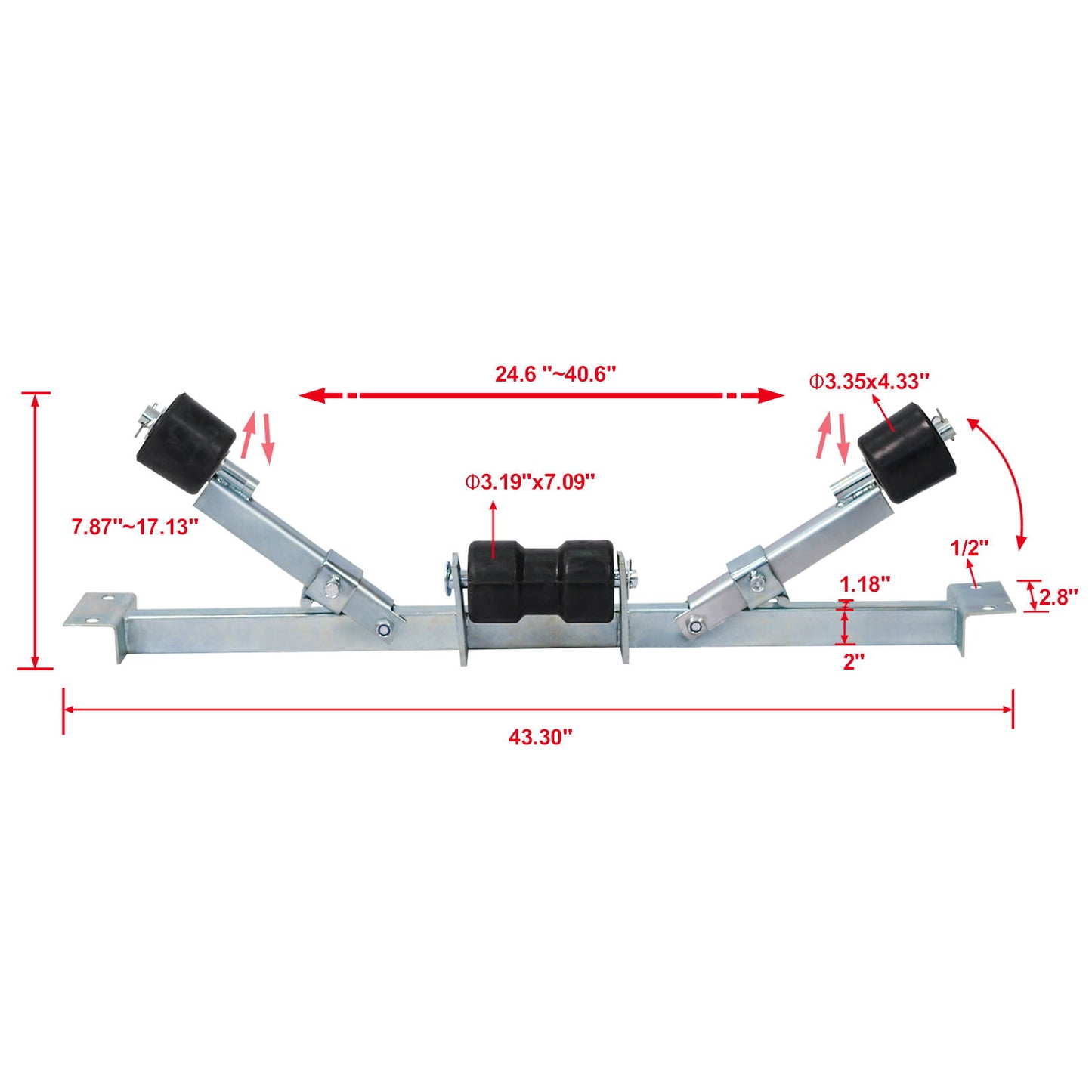Heavy Duty Boat Trailer Support Bracket With Keel Rollers Daily Nest