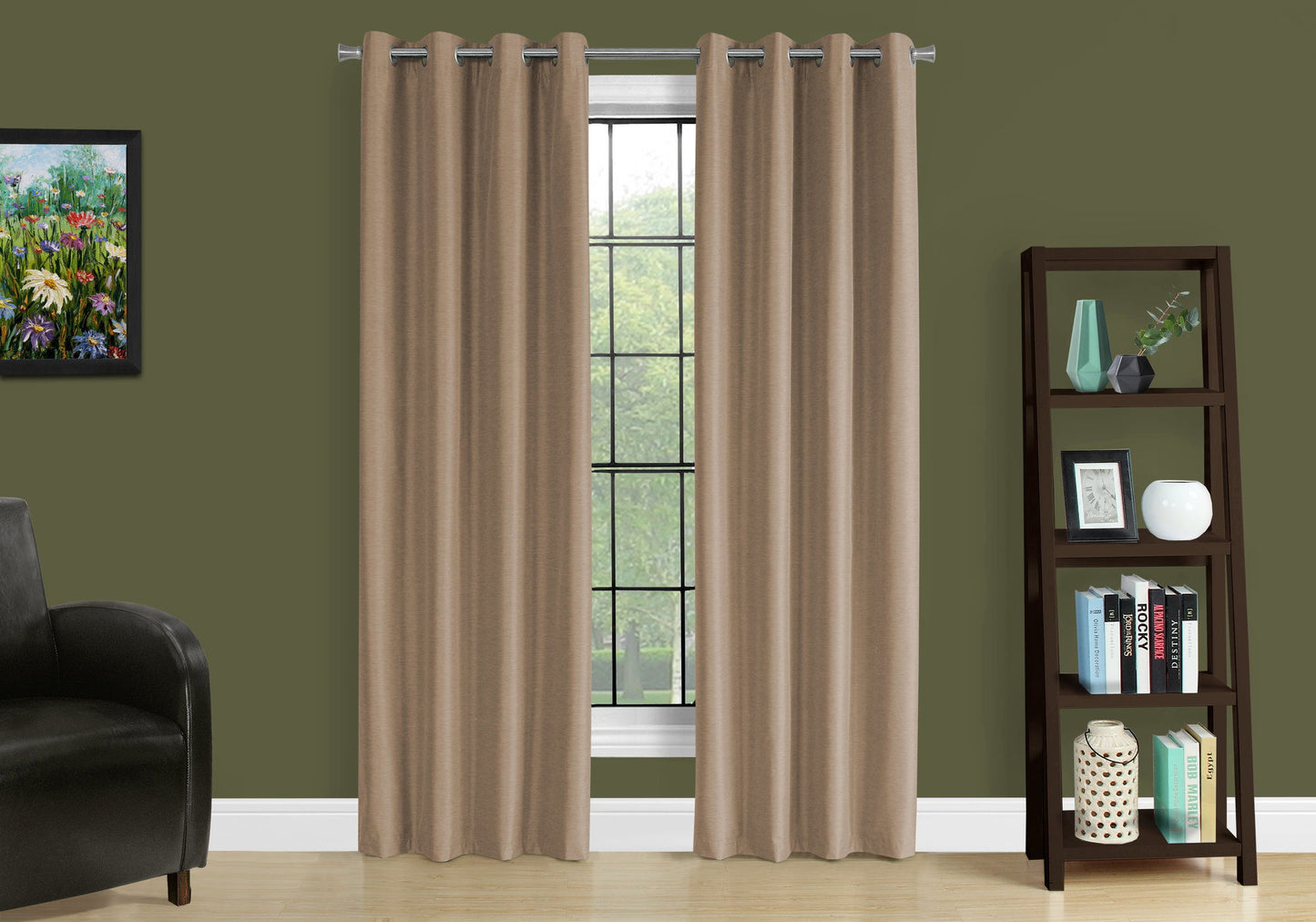 2 Pieces Set, Curtain Panel, Room Darkening, Grommet, Contemporary & Modern 8th Street