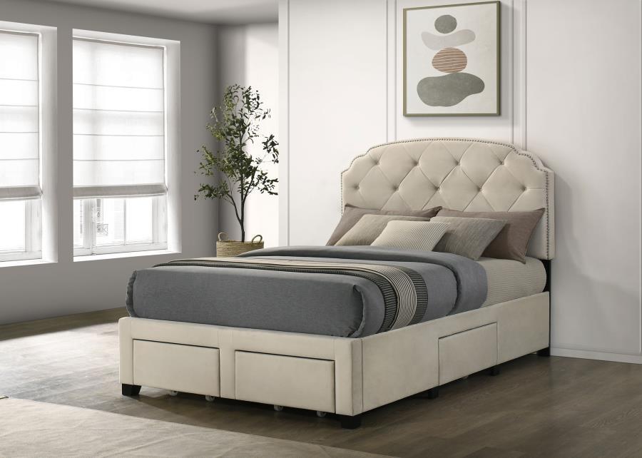 Marianna - 4-Drawer Upholstered Storage Bed Coaster Fine Furniture