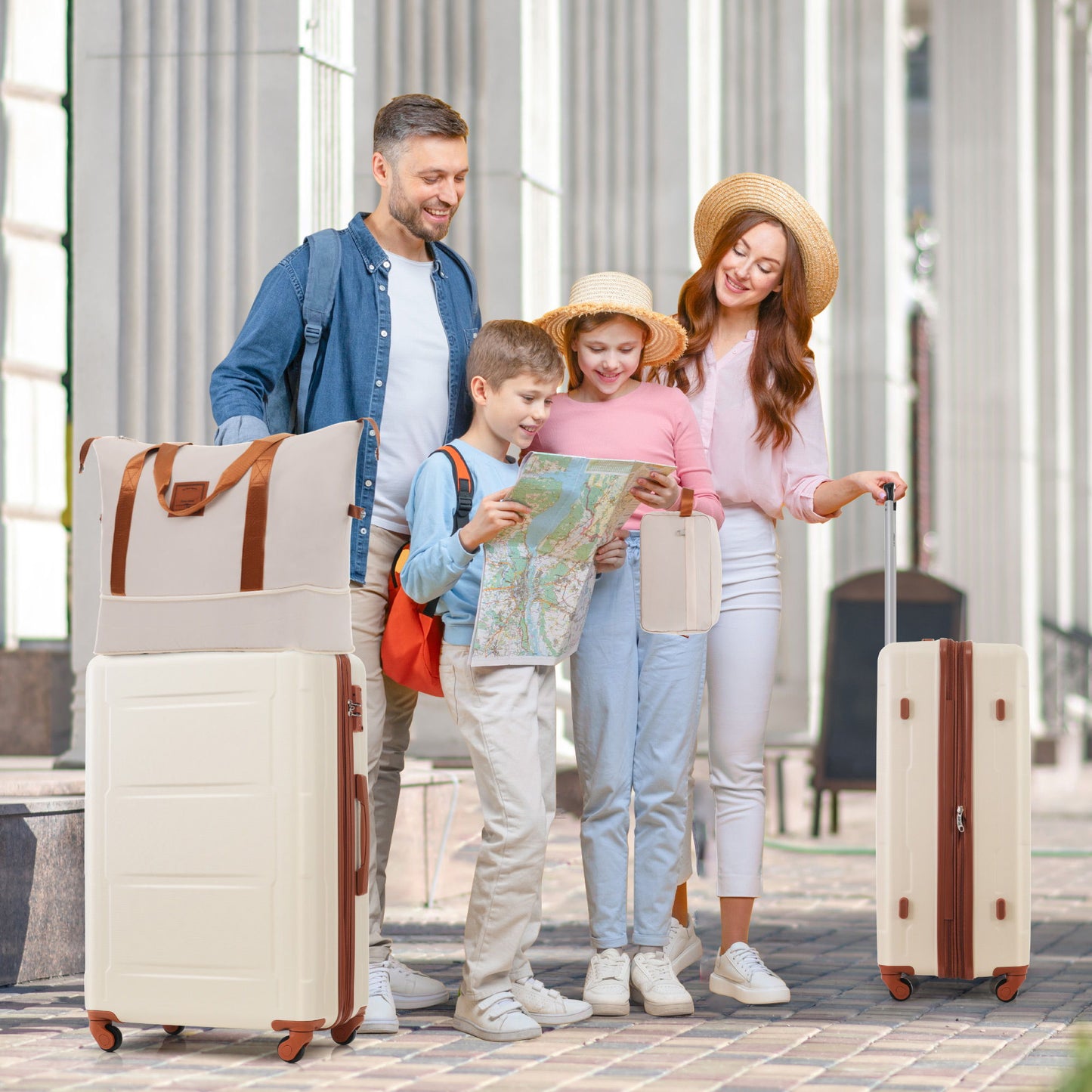 2 Piece Luggage Set With Bags Expanable Spinner Wheels ABS Lightweight Suitcase With Tsa Lock 20" / 28" Daily Nest