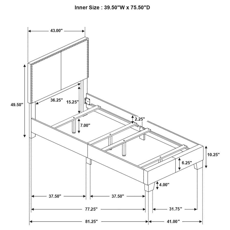 Boyd - Upholstered Panel Bed CoasterEveryday