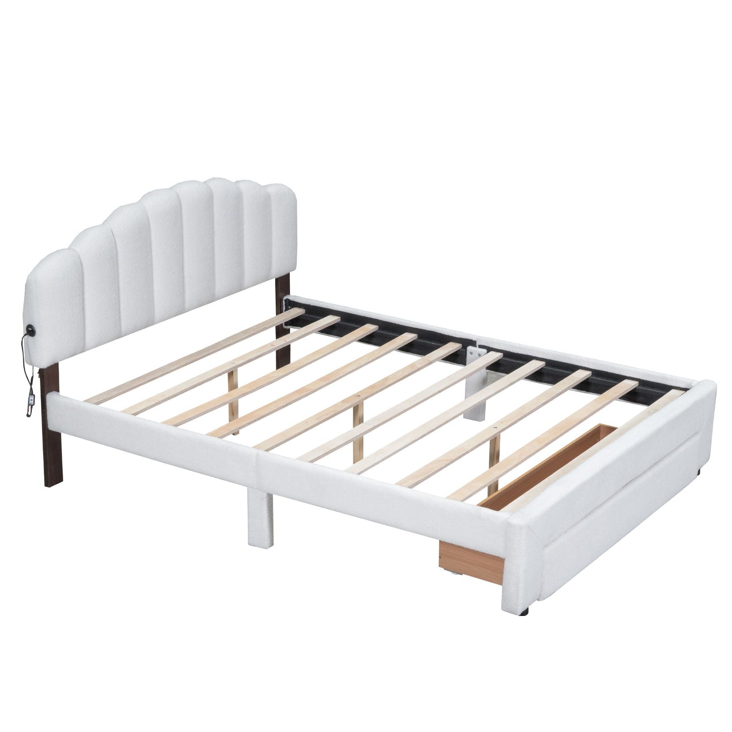 Upholstered Platform Bed With Drawer Halcyon Home